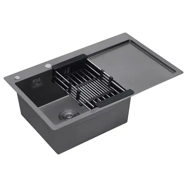 Kroner KRP PVD Кухонна мийка, чорна (Schwarze-7849LHM)
