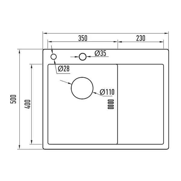 MIXXUS MH6350L Nano-Black Мийка, графіт (MI7045)
