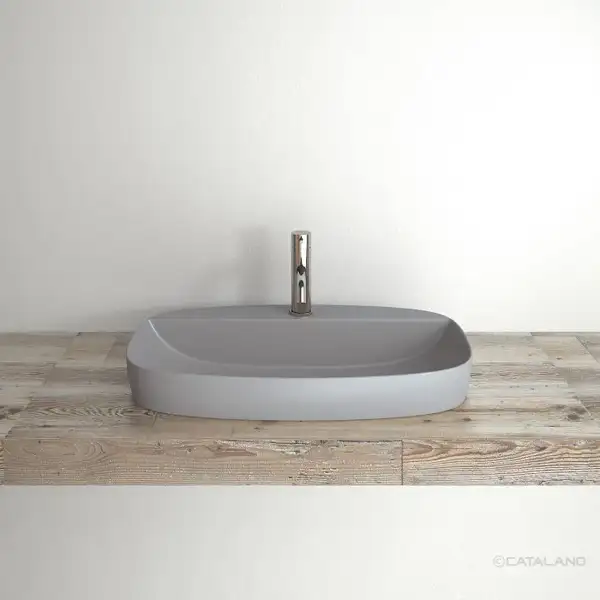 Раковина полувстраиваемая Catalano Green Lux Сolori 42 х 60 х h14 см, цвет - серый матовый 165GRLXNCS