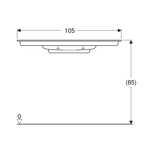 Умивальник накладний Geberit One 105 см, білий KeraTect / глянсовий хром (500.396.01.1)