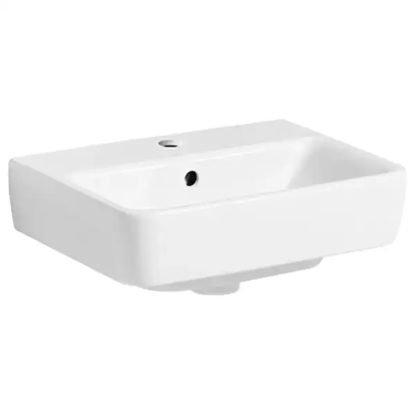 Маленькая (мини) раковина Geberit Selnova Compact 45 х 34 см, с 1 отверстием под смеситель (501.548.00.1)