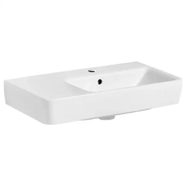 Раковина подвесная Geberit Selnova Compact 65 х 37 см, с 1 отверстием под смеситель слева (501.549.00.1)