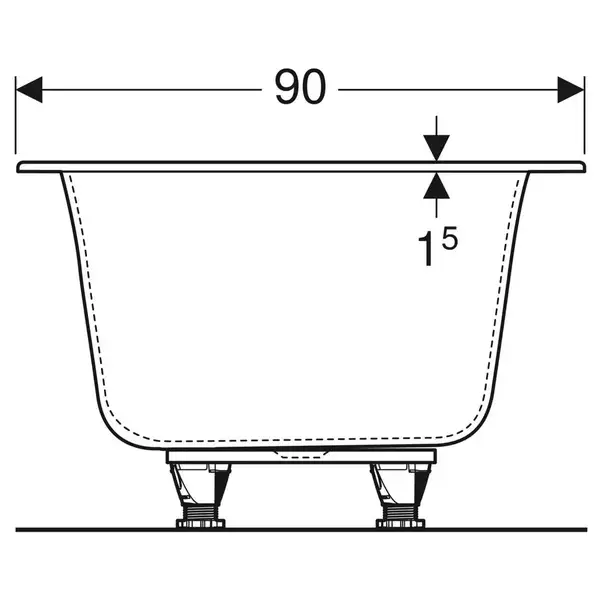 Раковина Geberit One 75 х 48 см  505.004.00.1