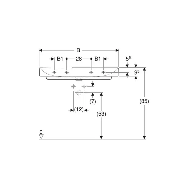 Раковина Geberit One 60 х 48 см 505.021.01.1