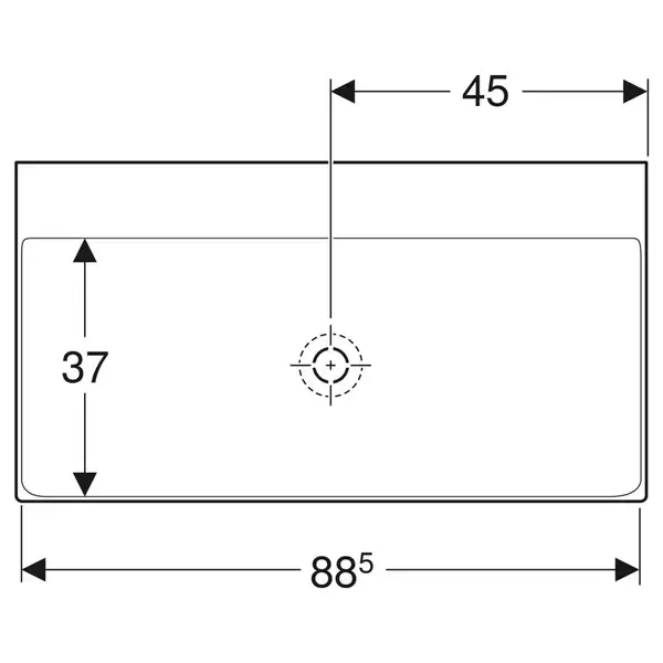 Раковина Geberit One 90 х 48 см 505.021.01.3