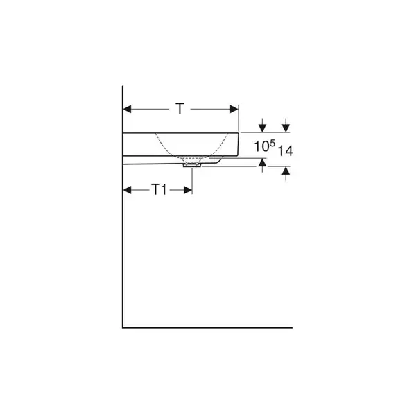Раковина Geberit One 50 х 41 см 505.021.01.6