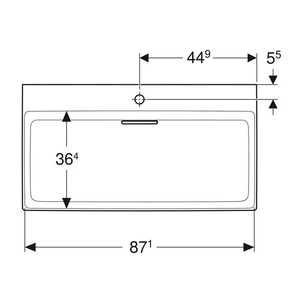 Раковина Geberit One 90 х 48 см 505.038.00.1