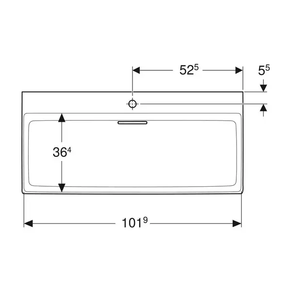 Раковина Geberit One 105 х 48 см 505.046.00.1