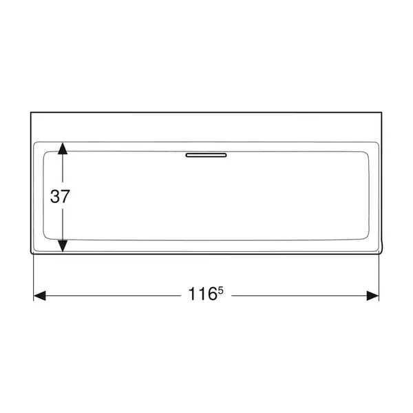 Раковина Geberit One 120 х 48 см 505.047.00.1