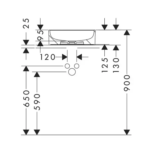 Hansgrohe Xuniva S Раковина накладна, біла (60164450)