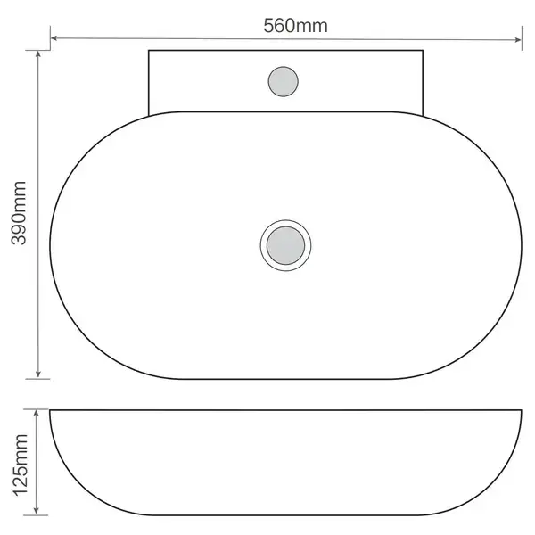 MIXXUS PREMIUM DIVERSE-0201 Раковина підвісна, біла (MP6510)
