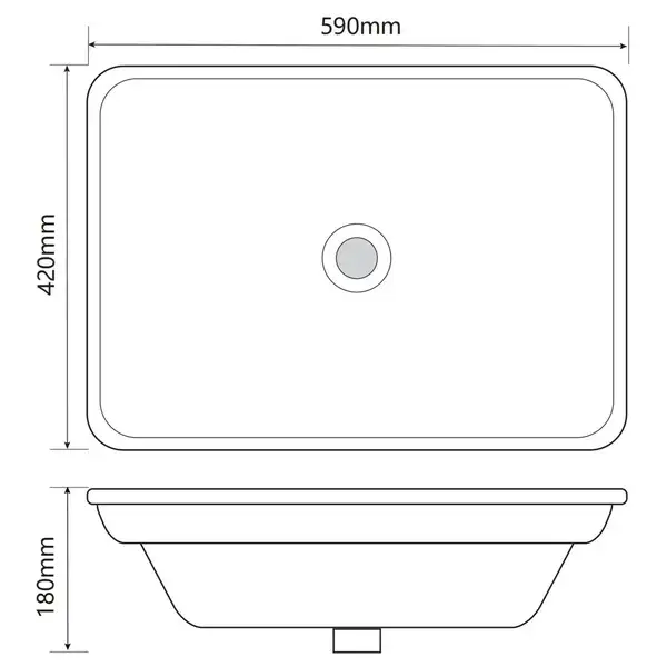 MIXXUS PREMIUM STYLE-1601 Раковина врізна, біла (MP6570)