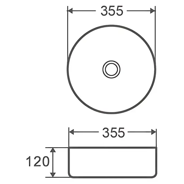 MIXXUS PREMIUM TOPPER-0102 Раковина накладна, біла (MP6680)