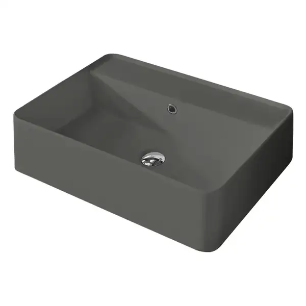 Nic-Design Умивальник на стільницю із переливом Nic Design Semplice 60х45х16 см, Argilla матовий N/F (001384052 NF)