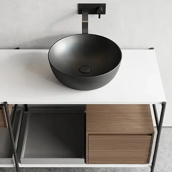 Nic-Design Умивальник на стільницю Nic Design Ovvio 38x14 см, Antracite matt (001446013)