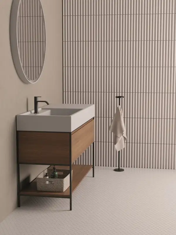 Умивальник підвісний Nic Design Elen 120 чаша зліва, antracite (001734CF013) (001734013CF)