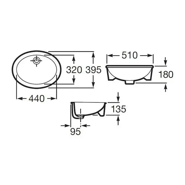 Умивальник накладний Roca Neo Selene 51x39.5, білий (A322307000) (A32230700C)