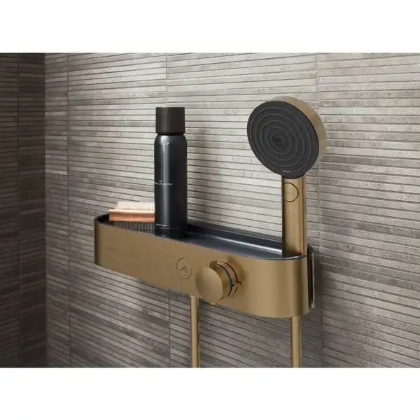 Лійка для душу Hansgrohe Pulsify Select (колір - шліфована бронза), 3 види струменя Relaxation 24110140