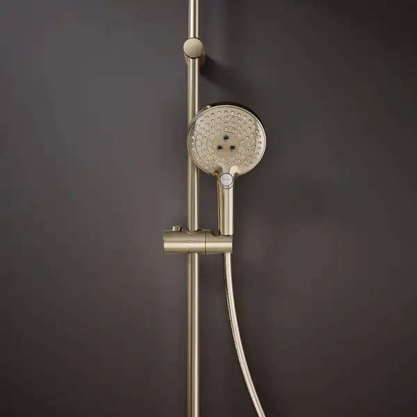 Лейка для душа Hansgrohe Raindance Select S PowderRain (цвет - шлифованная бронза), 3 вида струи 26014140