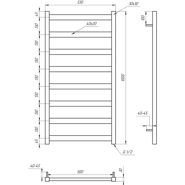 Genesis Aqua Полотенцесушитель Maxi (3104)