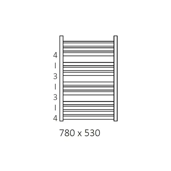 Рушникосушка 780х530 Marlin WGMAR078053K916SX Terma