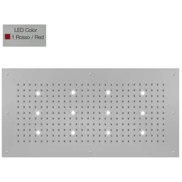 Верхній душ BOSSINI DREAM-XL RECTANGULAR, 12LED (червоний), для підвісної стелі 100x50сm, хром (WI0382000030116)