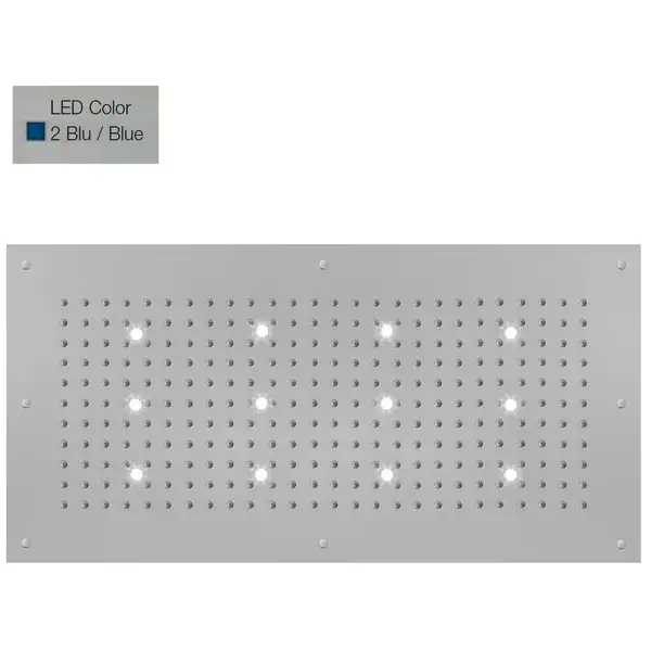 Верхній душ BOSSINI DREAM-XL RECTANGULAR, 12LED (синій), для підвісної стелі 100x50сm, хром (WI0382000030216)