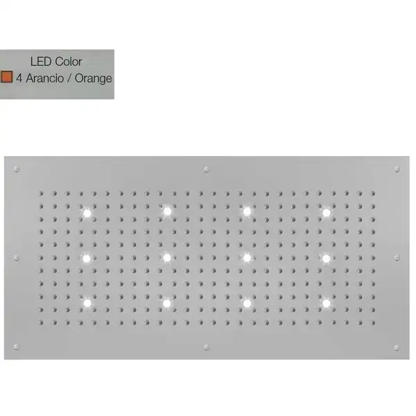 Верхній душ BOSSINI DREAM-XL RECTANGULAR, 12LED (помаранчевий), для підвісної стелі 100x50сm, хром (WI0382000030416)