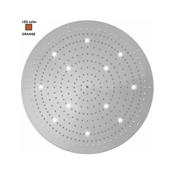 Верхній душ BOSSINI DREAM-XL OKI, 12LED (помаранчевий), для підвісної стелі d100сm, хром (WI0384000030416)