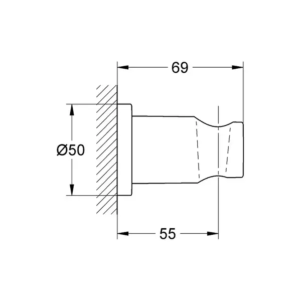 Настінний тримач GROHE Rainshower (27074000)