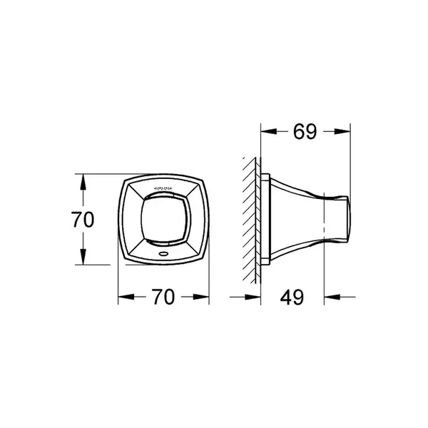 Настінний тримач Grohe Grandera (27969000)