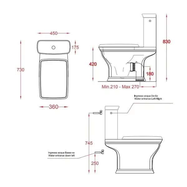 Бачок для унітазу Artceram Civitas (CIC009 01; 00)