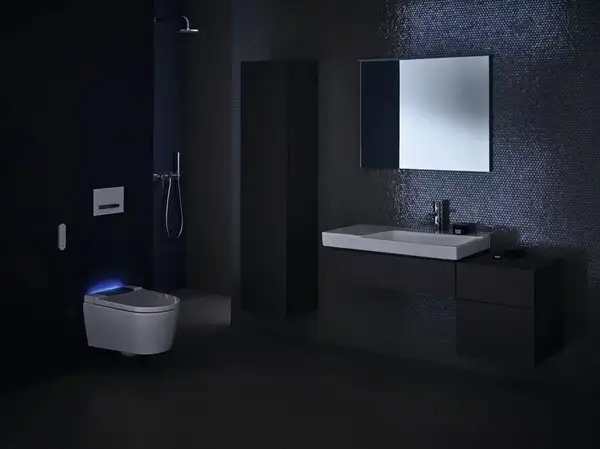 Підвісний унітаз-біде Geberit AquaClean Sela (унітаз білий глянець/панель хром глянець)  146.224.21.1