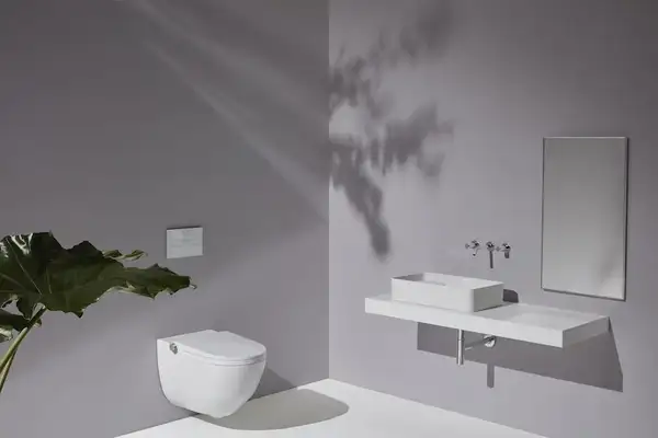 Унитаз-биде Rimless (безободковый) Laufen Cleanet Riva (сиденье в комплекте), белый глянцевый (820691.400.000.1) фото 3 Aquada.com.ua