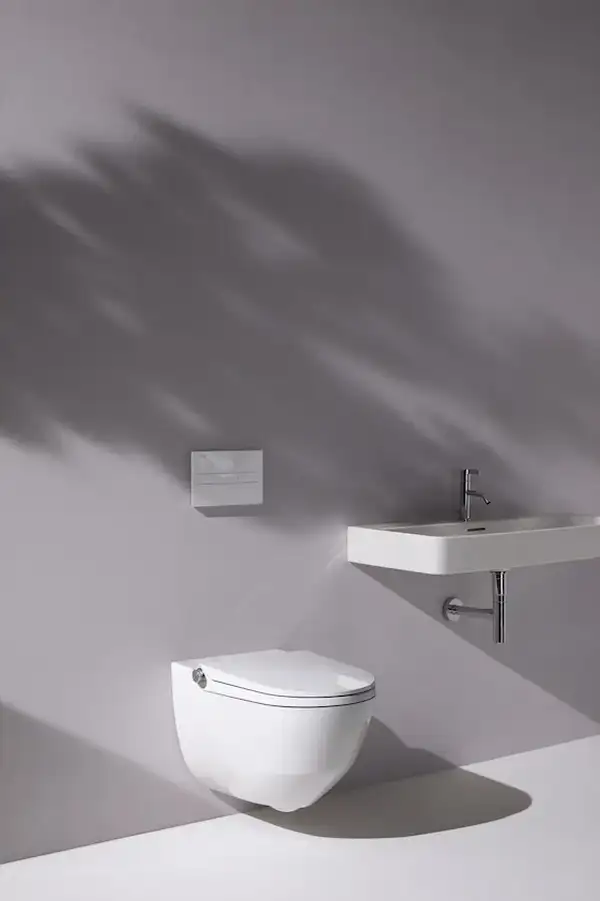 Унитаз-биде Rimless (безободковый) Laufen Cleanet Riva (сиденье в комплекте), белый глянцевый (820691.400.000.1) фото 9 Aquada.com.ua