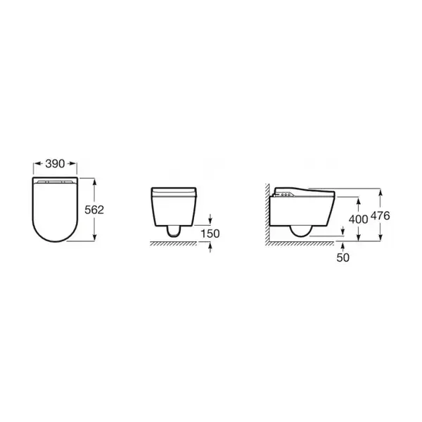 Унітаз підвісний Roca Inspira Round In-Wash (A803060001)