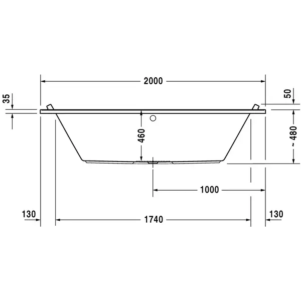 Duravit STARCK ванна 200*100см (700341000000000)