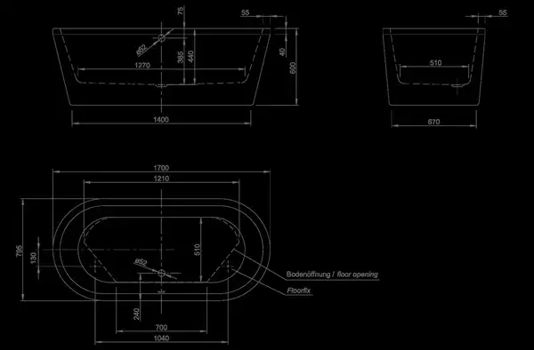 Ванна акрилова Knief Neo 170x80 (0100276_010009106S)