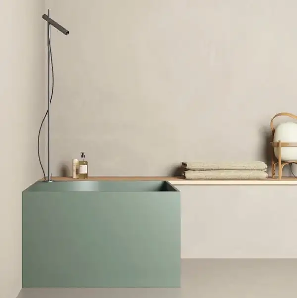 Ванна зі штучного каменю Nic Design Tub 100х100х60h см, Salvia матовий (014234067)