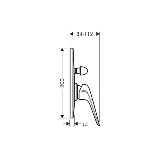Hansgrohe Novus 200 Смеситель для ванны, хром (71047180)