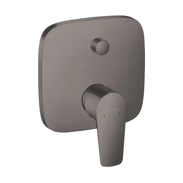 Смеситель для ванны, со встроенной защитной комбинацией Hansgrohe Talis E (цвет - шлифованный чёрный хром) 71474340