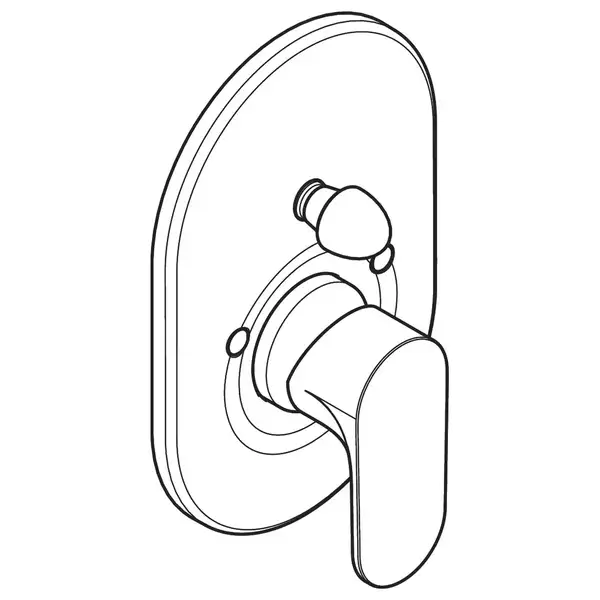 Смеситель для ванны скрытого монтажа Hansgrohe Rebris S (цвет - чёрный матовый) 72449670