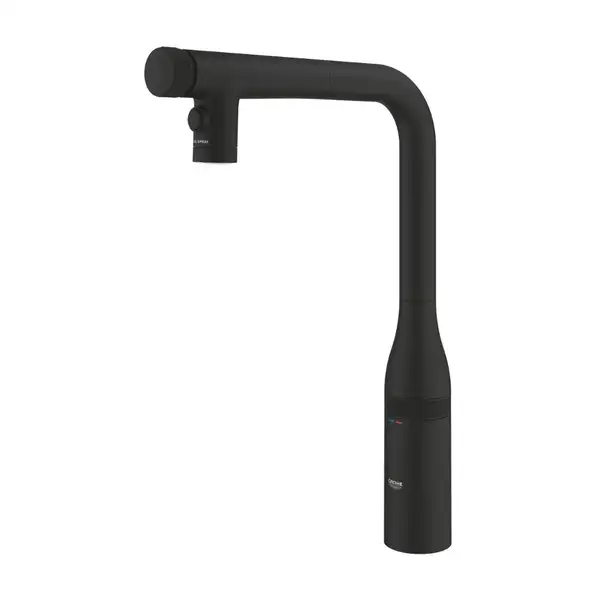 Змішувач для кухні Grohe Essence Smartcontrol з висувною лійкою, чорний матовий (31892KF0)