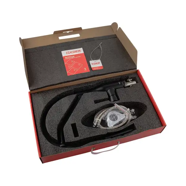 Koer KI-70026-05 Смеситель для кухни, черный/хром (KR5210)