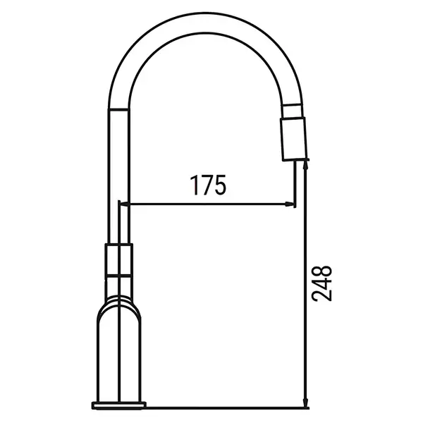KOER KB-70029-01 Змішувач для кухні, хром (KR5486)