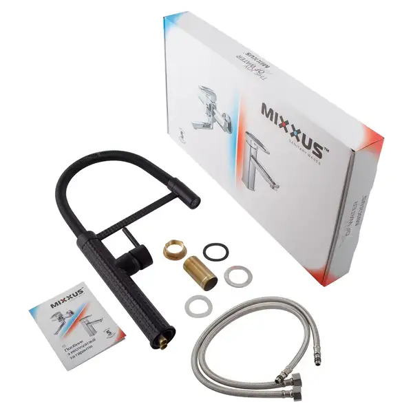 MIXXUS PREMIUM Spark 017 BLACK Змішувач для кухні, чорний (MI6969)