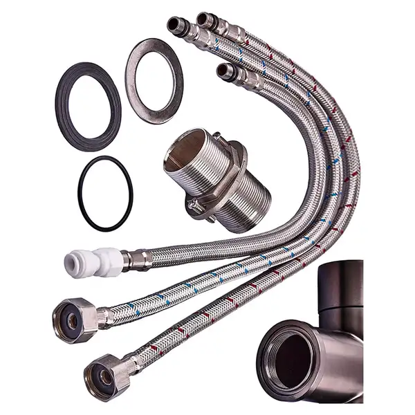 Смеситель для кухни Zerix KIT-021, графит/черный (ZX5559)