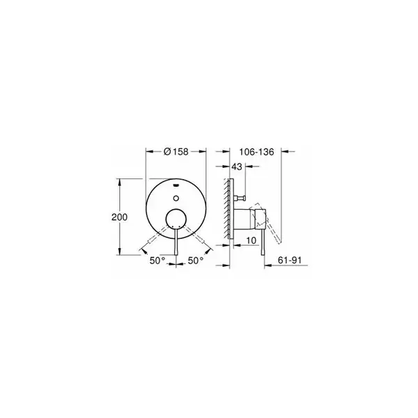 Змішувач для ванни GROHE Essence, бронза (24058GN1)