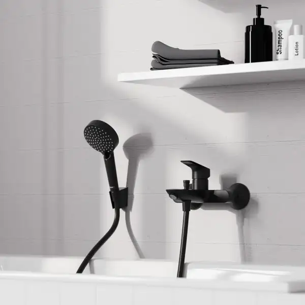 HANSGROHE Logis Змішувач для ванни, чорний матовий (71400670)