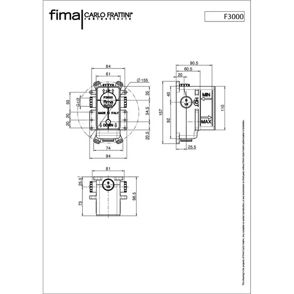 Fima Carlo Fima Spillo Up Прихована частина змішувача (F3000)